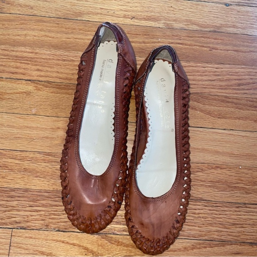 David Tate Pam Low Pumps Cognac Calf